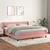 Vidaxl Box spring postelja z vzmetnico roza 180x200 cm žamet