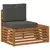 Set vanjskih sofa s jastukom 2 Komad Prirodna i antracit