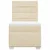 vidaXL Box spring postelja z vzmetnico krem 90x200 cm blago