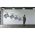 WallXpert metalni zidni ukras 5074, glave kobile i ždrebeta, 75 x 72 cm, crni