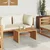 Vidaxl Vrtna stranska miza Rjava 70 x 37,5 x 35,5 cm Trden tikov les