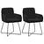 Trpezarijske stolice 2 pcs Baršun Crna 59 x 56,5 x 86 cm