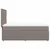 vidaXL Box spring postelja z vzmetnico taupe 90x200 cm blago