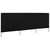 Vjetrobran s 3 panela od tkanine 400 x 120 cm crni