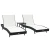 Ležaljka 3 pcs Crna i bijela 197 x 70 x 82 cm poliratan