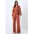 Trend Alacati Stili Ženski komplet bluza i pantalone Alc-X12498, Narandžasti