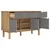 Vidaxl Komoda OTTA rjava in siva 114x43x73,5 cm trdna borovina
