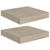 Plutajuće zidne police 2 kom boja hrasta 23 x 23,5 x 3,8 cm MDF