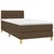 Vidaxl Box spring postelja z vzmetnico temno rjava 100x200 cm blago