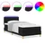 LED Box Spring Krevet s LED trakama Crna 80 x 200 cm tkanina