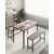 Songmics Jedilna miza z nizom 110x70x75 cm rjava
