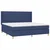 Vidaxl Box spring postelja z vzmetnico LED modra 200x200 cm blago