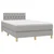 Vidaxl Box spring postelja z vzmetnico LED sv. siva 120x200 cm blago