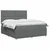 vidaXL Postelja boxspring z vzmetnico Temno siva 160 x 200 cm Blago