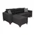 Atelier del Sofa Ugaona garnitura na razvlačenje Tloft Mini, 260 x 160 cm, Antracit