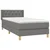 Vidaxl Box spring postelja z vzmetnico temno siva 80x200 cm blago