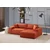 Atelier del Sofa Ugaona garnitura Pirlo 145x43x206cm Narandžasta