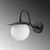 OPVIQ Vall Lamp zidna crna lampa Anemon 15002