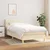 Vidaxl Box spring postelja z vzmetnico krem 90x190 cm blago