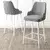 Hanah Home Set barskih stolica Enox, Sivi