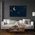 Slika speča luna med zvezdami - 90x60