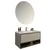 HANAH HOME Kupatilski ormarić sa umivaonikom i ogledalom (2 komada) Elegant Grey Hrast