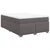 Box spring postelja z vzmetnico siva 140x200 cm umetno usnje