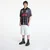 Majice A BATHING APE Flame Pattern Overall Print Half Zip Relax Fit Polo Shirt UNISEX Black M