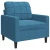 4-dijelni set sofa s jastucima plavi baršunasti