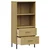 Regal za knjige s 2 ladice smeđi 60 x 35 x 128,5 cm drveni OSLO
