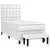 Vidaxl Box spring postelja z vzmetnico bel 100x200 cm umetno usnje