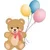 shumee Teddy Classico 90cm - rdeč
