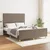 Vidaxl Posteljni okvir brez vzmetnice taupe 140x190 cm blago