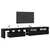 TV ormar 3 pcs Crni hrast 260 x 37 x 40 cm Konstruirano drvo