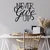 Wallity Zidna dekoracija Never Give Up, 55 x 46 cm, Crna
