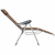 vidaXL Zložljiv kamping stol z naslonom za noge 2 kosa rjav tekstilen