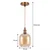 BRILAGI -LED Luster na sajli RETRO GLASS 1xE27/60W/230V prečnik 14 cm zlatna/dimljeno-smeđa