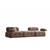 ATELIER DEL SOFA Sofa trosed Doblo 3 Seater ( L1 Pouffe 1R) Cappucino