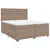 Vidaxl Box spring postelja z vzmetnico kapučino 200x200 cm um. usnje