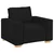 Sofa fotelja crna 100x78x84 cm tkanina