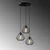 Opviq Luster Diamond-704-S2, 43 cm, 3xE27, 40W