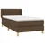 Vidaxl Box spring postelja z vzmetnico temno rjav 90x190 cm blago