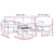 Set vanjskih sofa s jastukom 6 pcs Bijela i krem