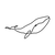 Wallity Zidna dekoracija Whale-M, 50x25cm, Crna