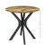 HOMCOM HOMCOM Jedilna miza MDF jeklo 78 x 75V cm rustikalna rjava, (5000242575)