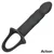 Action STRAP-ON Action Hollow Dildo Silicone Black (S)