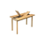HANAH HOME Vina Mini 03 0900 Oak Stone Produžni set trpezarijskih stolova i stolica (6 komada))