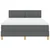 Vidaxl LED Box Spring Postelja z blazino Temno siva 140 x 190 cm blago