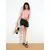 Sinsay - High waist kratke pantalone od trapera - crno
