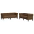 2-dijelni set sofa smeđi od tkanine